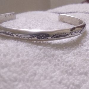 Silver cuff bracelet